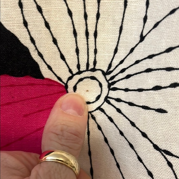 Womens Floral Print Skirt-Black, White, Pink. Pleats and Ribbon on Waist Sz 26W - Picture 6 of 12